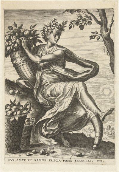 pomona Bohyně a nymfy (název série) od Cornelis Cort
