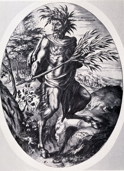 Sylvain, bůh lesů Cornelis Cort od Cornelis Cort