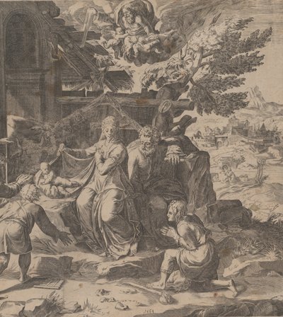 Klanění pastýřů, 1569. od Cornelis Cort