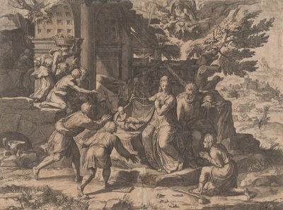 Klanění pastýřů, 1569., 1569. od Cornelis Cort