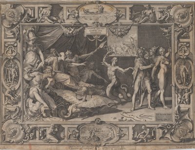 Pomluva z Apelles, 1602. od Cornelis Cort