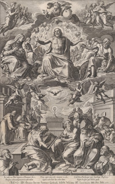 Spor církevních otců o svatou svátost, 1575. od Cornelis Cort
