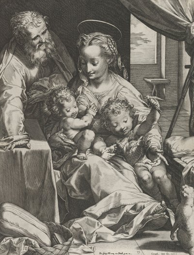 Svatá rodina, 1577. od Cornelis Cort
