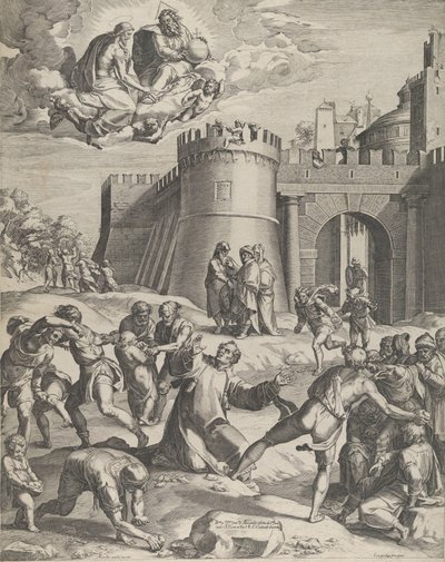 Umučení svatého Štěpána, 1576. od Cornelis Cort