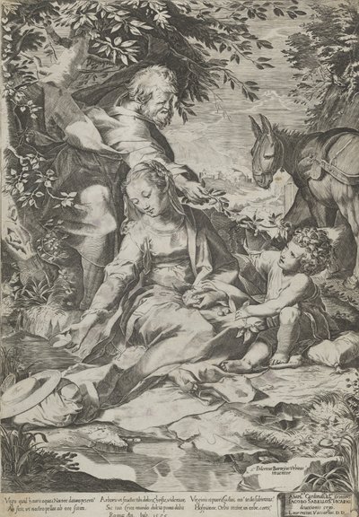 Zbytek při návratu z Egypta, 1575. od Cornelis Cort