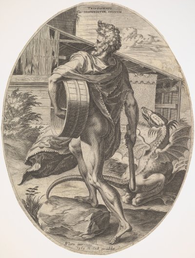 Triptolemus z Venkovských bohů, 1565. od Cornelis Cort