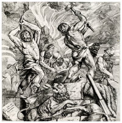 Vulcans Forge, 16. století, 1937 od Cornelis Cort