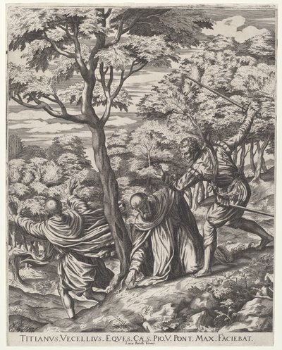 Atentát na svatého Petra mučedníka od Cornelis Cort, after Titian