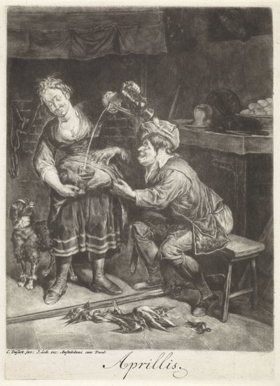 duben Aprillis (název na objektu) Dvanáct měsíců v roce, Les XII Mois de l