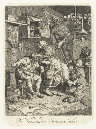 Renomovaný obuvník Slavný švec (název na objektu) od Cornelis Dusart