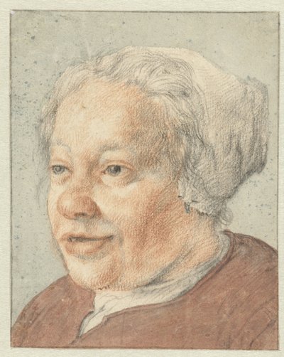 Hlava ženy, tři čtvrtiny vlevo od Cornelis Dusart