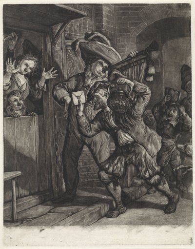 Loterie v Grootebroeku, 1694 od Cornelis Dusart