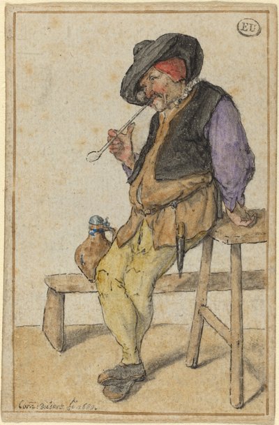 Rolnické kouření od Cornelis Dusart