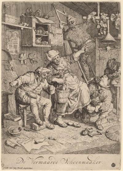 Veselý švec od Cornelis Dusart