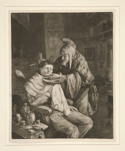 Vesnický chirurg od Cornelis Dusart