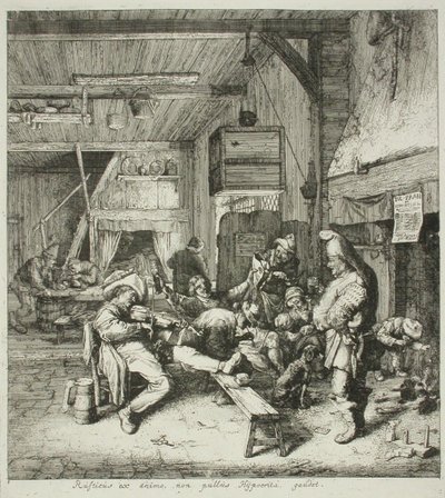 Houslista v hostinci od Cornelis Dusart