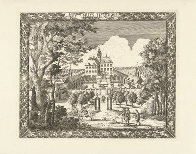 Pohled na Huis te Werve ve Voorburgu Het Huys te Werve (název na objektu) od Cornelis Elandts