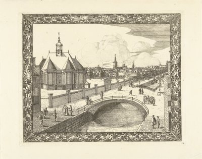 Pohled na Nový kostel v Haagu Nový kostel (název na objektu) od Cornelis Elandts