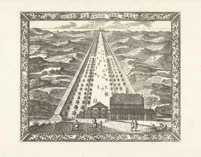 Pohled na Scheveningen Zeestraat (Scheveningseweg) Schevelingseův průliv (název na objektu) od Cornelis Elandts