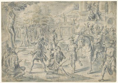 Střelba na otcovu mrtvolu od Cornelis Floris (II) (circle of)