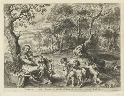 Odpočinek na útěku do Egypta od Cornelis Galle (I) (possibly)
