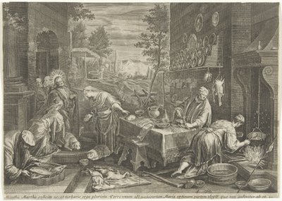 Kristus v domě Marty a Marie od Cornelis Galle (I)