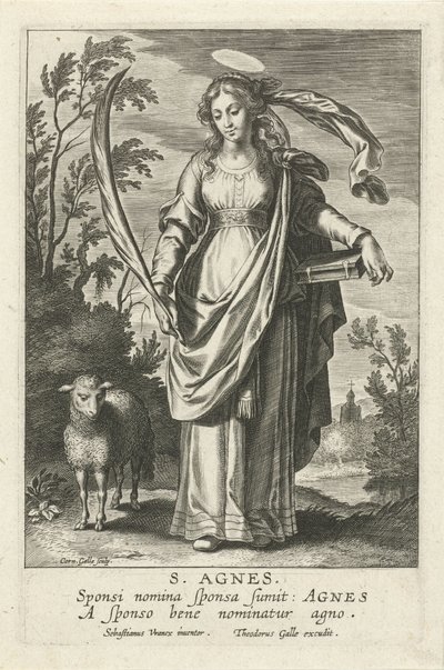 H. Agnes Mirror of the Illustrious Virgins (název série) od Cornelis Galle (I)