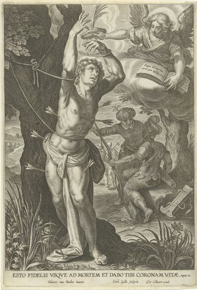 Umučení svatého Šebestiána od Cornelis Galle (I)