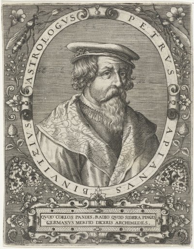 Portrét Petra Apianuse Petrus Apianus Binuitzius (titul na objektu) od Cornelis Galle (I)
