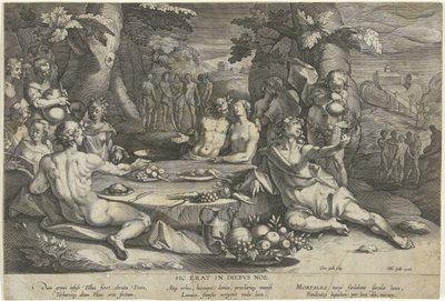 Hříšný život ve dnech Noemových Sic erat in diebus Noe (titul na objektu) od Cornelis Galle (I)