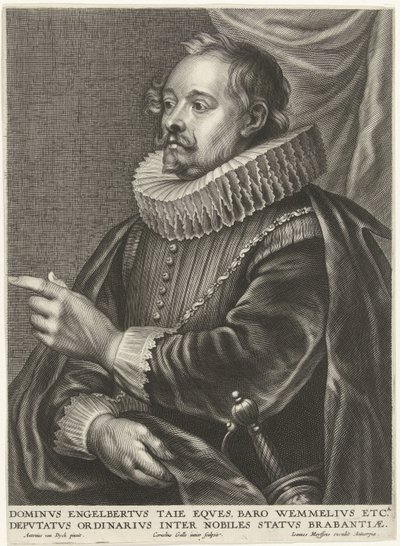 Portrét Engelberta Tajého, barona van Wemmela od Cornelis Galle (II)