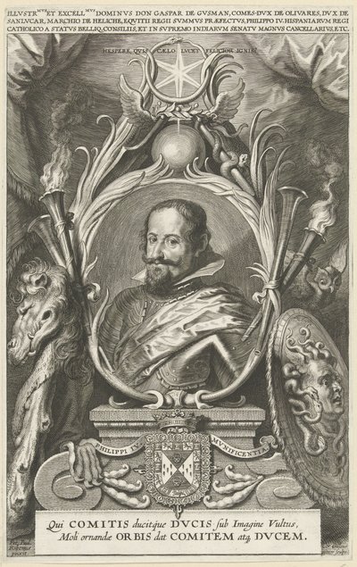 Portrét Gaspara de Guzmána, hraběte z Olivares, vévody ze St. Lucar od Cornelis Galle (II)