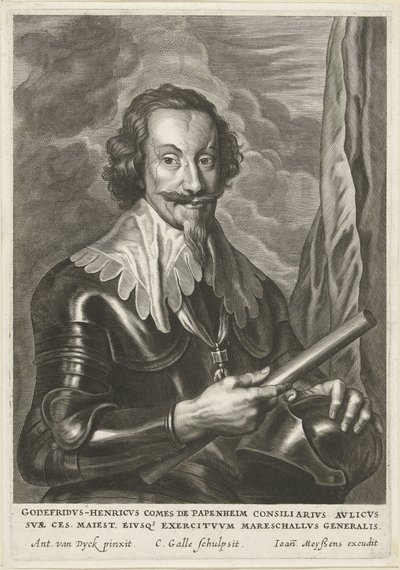 Portrét Gottfrieda Heinricha, hraběte z Pappenheimu od Cornelis Galle (II)