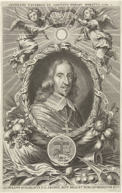Portrét Leopolda Willema, arcivévody rakouského od Cornelis Galle (II)