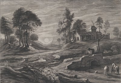 Krajina s Draw-Well, 1638-60. od Cornelis Galle I