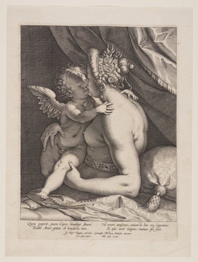 Venuše a Amor od Cornelis Galle I