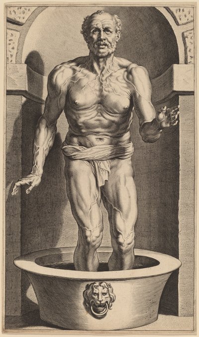 Seneca stojící ve vaně od Cornelis Galle I after Sir Peter Paul Rubens