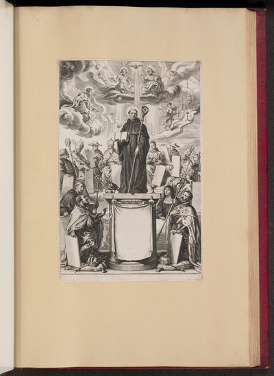 Titulní stránka pro S. Benedictvs Illvstratvs Dommo Benedicto Haeftano od Cornelis Galle I after Sir Peter Paul Rubens
