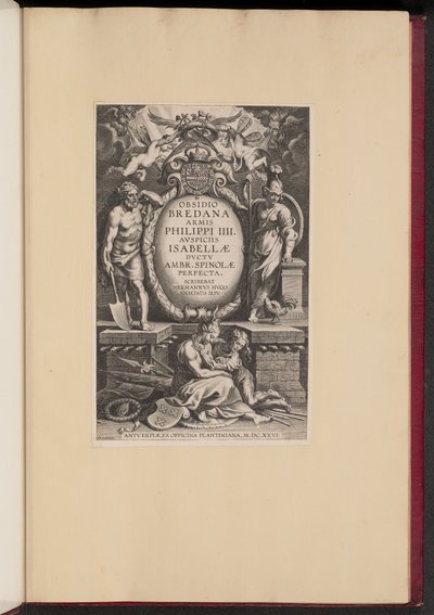 Titulní strana k filmu Hermana Huga „Obležení Bredany“ od Cornelis Galle I after Sir Peter Paul Rubens
