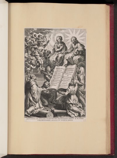Titulní strana pro Louis Blosius, Opera od Cornelis Galle I after Sir Peter Paul Rubens