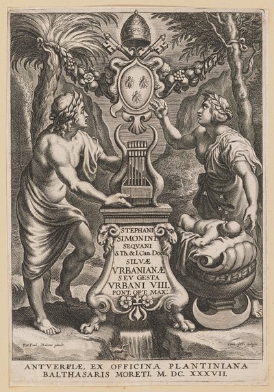 Titulní strana pro Stephanus Simonini, Městské lesy od Cornelis Galle I after Sir Peter Paul Rubens