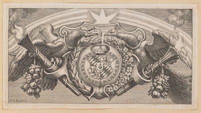 Viněta pro titulní stránku Balthasara Cordiera, řetězce řeckých otců v Saint John od Cornelis Galle I after Sir Peter Paul Rubens