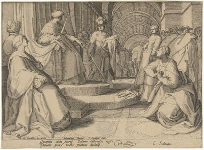 Šalamounův soud od Cornelis Jacobsz. Drebbel