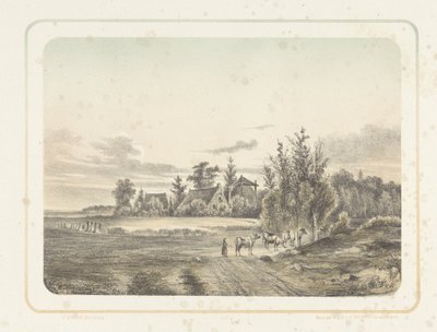 Krajina s farmářovou ženou a krávami Šest krajin (název série) od Cornelis Jan Bolt