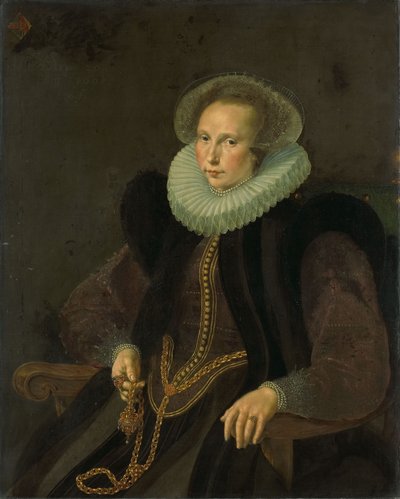 Nizozemsky: Griete Jacobsdr van Rhijn (1585-1652). Manželka Jacoba Cornelisze Banjaerta, zvaného van Neck Portrét Griete Jacobsdr van Rhijn (1585-1652). Manželka Jacoba Cornelisze Banjaerta, zvaného van Neck od Cornelis Ketel
