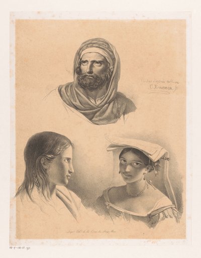 Tři portréty od Cornelis Kruseman