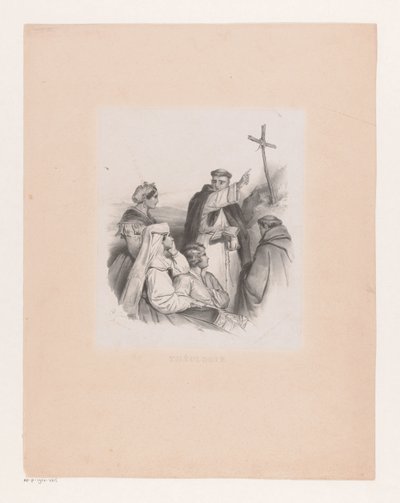Společnost a mniši u kříže Teologie (název na předmětu) od Cornelis Kruseman