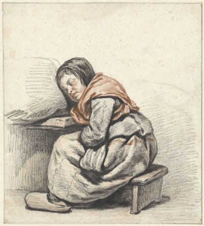 Studie spící dívky od Cornelis Kruseman