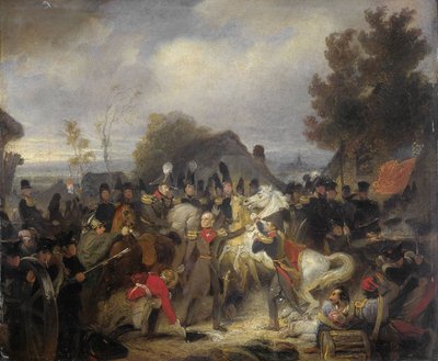 Princ Oranžský mění svého zraněného koně během zásnub v Boutersem od Cornelis Kruseman