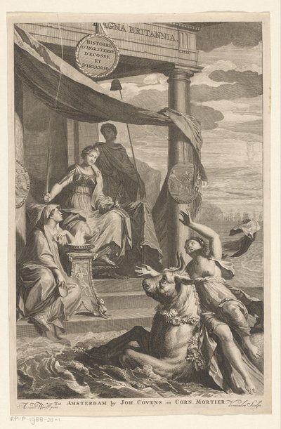 Únos Evropy Sleduje Britannia Titulní strana pro: Isaac de Larrey, Histoire d
